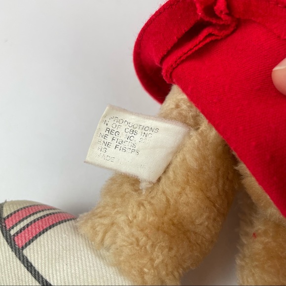 Vintage Alvin Chipmunks CBS Plush Stuffed Animal Bear Red Brown - Picture 6 of 8